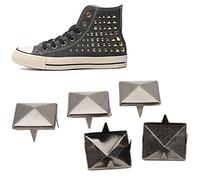 HEEPDD 100 Rivetti Punk a Piramide Quadrata, Materiale in Ottone, Design Unico a 4 Artigli, Ideali per l'artigianato in Pelle Fai da Te, Accessori per Abbigliamento e Borse (#7)