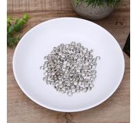 HEEPDD 100 Set Kit per Ocranette in Ottone da Gusto da 4 Mm in Metallo a Buchi Rotondi Germetti per Cinghiali di Scarpe per Scrapbook Fai -da -te Etichette Etichette Accessori per (Colore d'argento)