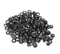 HEEPDD 100 Set Occhielli Passacavi, 4mm Occhielli Grommet Rondelle Occhielli Metallici per Tende e Teloni Borse Scarpe Abbigliamento(Colore della Pistola)