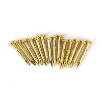 HEEPDD 100Pcs Chiodi in Ottone, Testa Rotonda Piccolo Chiodi di Legno Accessori Hardware di Fissaggio Fatti a Mano Scatole Decorative Fai da Te Accessori