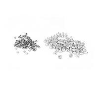HEEPDD 100pcs Rivetto Tack intarsiato Rivetti Rapidi Tubi Metallici tubolari per Abbigliamento in Pelle Scarpe Borse[# 2] Fibbie