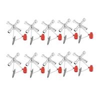 HEEPDD 10pcs Chiave Mobile Elettrico, Cerchio Portatile Universale Multifunzione/chiavi a Croce Quadrata/triangolo Strumenti Manuali per Rubinetto, Contatore a Gas, Valvola, Apritura