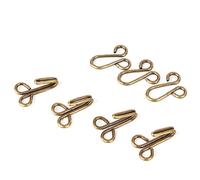 HEEPDD 10Pcs Ganci e Occhi da Cucito Chiusura per Reggiseno Abbigliamento Gonne Cappotti Pellicce Giacche(Bronzo)