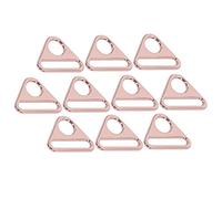 HEEPDD 10pcs REGOLATORE FUNGLE, Anello Triangolare per Bagagli per Cinghia NAN NAN (oro rosa)