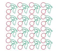 HEEPDD 20 Pezzi Carini di Carta, a 2 Colori a Forma di Frutta a Forma di Ciliegia Segnalibri in Ferro con Materiale Elettroplato a Filo Doni di Ufficio Divertimento per