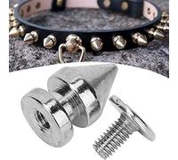 HEEPDD 20 Punte per Rivetti in Metallo, Borchie in Lega Premium per Borse per Scarpe, Abbigliamento Fai da Te con Vari Colori, Decorazioni per Pelletteria (Argento 8 * 13,5 mm)