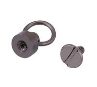 HEEPDD 20 Rivetti a Monaco, Materiale in Ottone e Ferro per Borse, Cinture, con Superficie Galvanica, Elementi di Fissaggio Artigianali in Pelle Fai da Te Facili da Installare (Argento)