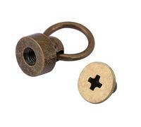 HEEPDD 20 Rivetti a Monaco, Materiale in Ottone e Ferro per Borse, Cinture, con Superficie Galvanica, Elementi di Fissaggio Artigianali in Pelle Fai da Te Facili da Installare (bronzo antico)