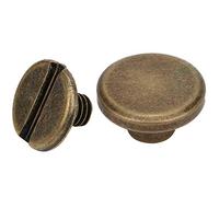 HEEPDD 20 Rivetti Pelle Rivetti Bottoni, Rivetti in Pelle Doppio Rivetto Tubolare in Metallo Rivetti Pelle Mestiere per Abbigliamento Giacche Jeans Indossa(Bronzo)