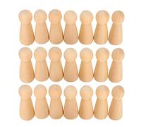 HEEPDD 20 Set Bambole di Piolo in Legno Incompiuto, Set di Pittura a Mano Fai -da -te per Bambini Figure di Legno Bambola Decorativa per la Decorazione per la Casa Artistico con