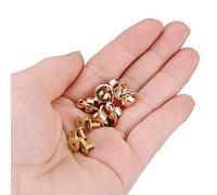 HEEPDD 20 Set Rivet Stud con Anello, 8mm O Anello Testa Rotonda Screwback Botton Studs Kit Vite per Borsa Portafoglio della Cassa del Telefono Decorazione