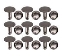 HEEPDD 200 Rivet a Doppio Tappo, Bottoni Jeans in Metallo a Perno Topi per Scarpe Borse Abiti 10x10mm con Bordi Lisci Materiale di Ferro (BLACK)