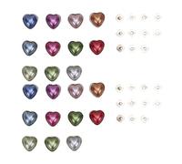 HEEPDD 22 Bottoni a Rivestimento a Forma di Cuore, Progetti Alla Moda Rivetti Decorativi in finto Perle Adatti per le Cinture di Valigie in Pelle