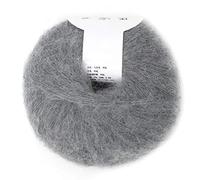 HEEPDD 26g / Roll Gomitoli Mohair, Filato per Maglieria Lungo in Lana con Uncinetto per Gli Indumenti Sciarpe Maglione Scialle Cappelli e progetti Artigianali(Grigio Chiaro)