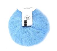 HEEPDD 26g / Roll Gomitoli Mohair, Filato per Maglieria Lungo in Lana con Uncinetto per Gli Indumenti Sciarpe Maglione Scialle Cappelli e progetti Artigianali(Azzurro)