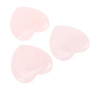 HEEPDD 3 Pezzi Pietre di a Forma di Cuore, Pollice Decorativo in Quarzo Rosa Pietra per Decorazioni per la Casa e per Donne e Madri