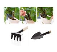 HEEPDD 3 Pezzi Set di Strumenti da Giardino, Mini Strumenti di Giardinaggio per Il Giardinaggio Domestico per Piantare NAN (Black)