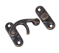 HEEPDD 30 Pezzi Hasp Hook Hasp Antique Rog Lock Hook per Scatole di Gioielli 3,2 X 2,8 Cm, Apparecchiatura di Sostituzione per Artigiani (Gancio destro bronzo blu)