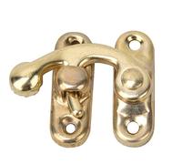 HEEPDD 30 Pezzi Hasp Hook Hasp Antique Rog Lock Hook per Scatole di Gioielli 3,2 X 2,8 Cm, Apparecchiatura di Sostituzione per Artigiani (gancio sinistro giallo)