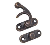 HEEPDD 30 Pezzi Hasp Hook Hasp Antique Rog Lock Hook per Scatole di Gioielli 3,2 X 2,8 Cm, Apparecchiatura di Sostituzione per Artigiani (Gancio sinistro in bronzo verde)