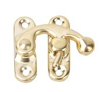 HEEPDD 30 Pezzi Hasp Hook Hasp Antique Rog Lock Hook per Scatole di Gioielli 3,2 X 2,8 Cm, Apparecchiatura di Sostituzione per Artigiani (gancio destro giallo)