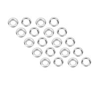 HEEPDD 300 Set di Occhiali Metallici in Metallo con Rondelle, Kit di Strumenti per Annegelli in Acciaio Inossidabile 8 Mm 201 per Tessuto, Pelle, Cintura, Cinghia, Scarpe (SILVER)