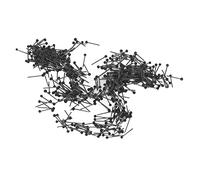 HEEPDD 400 Occhi di Sicurezza in Vetro da 2 Mm, Accessori con Installazione dell'ago per Realizzare Bambole in Miniatura e Giocattoli di Peluche 400 Pezzi Occhi di Sicurezza in Vetro da 2 Mm, Ricamo