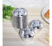HEEPDD 50 Pezzi di Calore -Carta Resistente Alla Carta Resistente Ai Muffin per Muffin e Torte (Argento bifacciale K1001#A)
