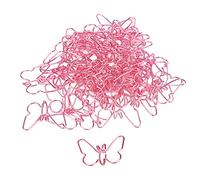 HEEPDD 50 Pezzi di Graffette con Farfalle Rosa, Placcatura in Ferro, 3,4 Cm, Graffette a Forma di Carino per Pianificatore, Diario, Segnalibri di Pagina, Premi per L'aula degli Insegnanti