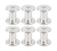 HEEPDD 50 Rivet a Vite a Perno di Set, M4 in Acciaio Inossidabile Tappi Rotondi Multifunzionali Pali di Rilegatura del Libro Rivetti Unghie Set di Vite Piatti per Cinghia NAN