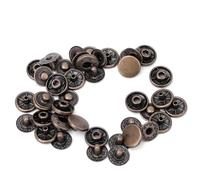 HEEPDD 50 Set Bottoni a Pressione Bottoni a Pressione Automatici Ottone Puro 3 Dimensioni 10mm 12.5mm 15mm 3 Colori Argento Bronzo per Valigie Abbigliamento Borse Scarpe Cappelli (15 mm)
