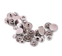 HEEPDD 50 Set Bottoni a Pressione Bottoni a Pressione Automatici Ottone Puro 3 Dimensioni 10mm 12.5mm 15mm 3 Colori Argento Bronzo per Valigie Abbigliamento Borse Scarpe Cappelli (15 mm)