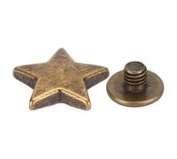 HEEPDD 50 Set Rivetti a Stella in Lega di Zinco Borchie Stile Punk 0,47 Pollici per Giacche Artigianali in Pelle Cinture Appassionati del Fai da Te Pressato a Mano Facile Applicazione (Bronzo)