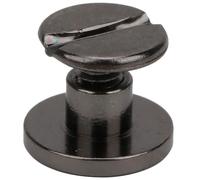 HEEPDD 50 Set Rivetto a Vite, Borchie a Testa Piatta in Ottone durevoli Ottone filettato in Pelle Artigianato Viti Rivetto chiodo Riparazione Artigianale in Pelle per Borsa(Colore della Pistola)