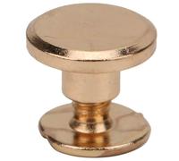 HEEPDD 50 Set Rivetto a Vite, Borchie a Testa Piatta in Ottone durevoli Ottone filettato in Pelle Artigianato Viti Rivetto chiodo Riparazione Artigianale in Pelle per Borsa(Oro)