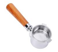 HEEPDD 51mm Bottomless Portafilter, 3 Ear Rosewood Handle (A Style | Espone il flusso di estrazione per selezionare la dimensione della macinatura, l\'impugnatura angolata supporta il polso