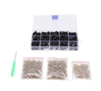 HEEPDD 566PCS Occhi di Sicurezza, Dimensioni da 5 a 15 Mm Occhi e Nasi di Sicurezza All'uncinetto con Rondelle per Bambola di Peluche Orsacchiotto Giocattolo All'uncinetto e Animale di (Acrilico)