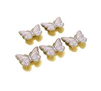 HEEPDD 5PCS Clamp/Holder per Diario a Farfalla in Metallo, Morsetti Segnalibro a Farfalla Forma di Ala Colorata Graziosa Clamp/Holder per Raccoglitore per Cartoline Diario Artigianato d'arte 5PCS a