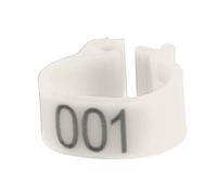 6 Colori 100Pcs / Bag 8MM 001-100 numerati in plastica Leg Bands Anelli Gallina Piccione Gamba pollame Colomba Pulcini Pappagallo Clip Anelli Fascia(Bianca)