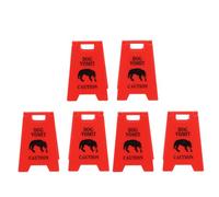 HEEPDD 6pcs Dog Vomit ATTENZIONE AVVERTENZA Decor, Permanente Identificazione Chiara in Plastica Design Innovativo Vomit Vomit ATTENZIONE Segno di Promemoria per il Cantiere Home Office (YELLOW)