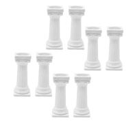 HEEPDD 8 Pezzi Colonne Romane in Plastica, Alzate per Torta Supporto per Torta Bianco per Dessert a più Livelli Multistrato Decorazioni per Case delle Bambole con Paesaggio in Miniatura 8 Pezzi