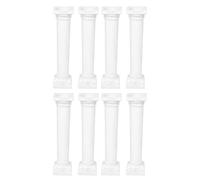 HEEPDD 8 Pezzi Colonne Romane in Plastica, Alzate per Torta Supporto per Torta Bianco per Dessert a più Livelli Multistrato Decorazioni per Case delle Bambole con Paesaggio in Miniatura 8 Pezzi