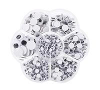 HEEPDD 800 Pezzi di Sicurezza Occhi Artigianali Assortimento, da 4 a 12 Mm in Plastica Mobile in Bianco e per Bambole Fai -da -te Orsacchiotto Giocattoli Lussuosi e Animali di Peluche