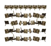 HEEPDD Accessori Hardware per Mobili Decorativi in ferro retrò Ciano Bronzo da 50 Pezzi per Tappezzeria (Lunghezza laterale 12 mm * lunghezza totale 18 mm)