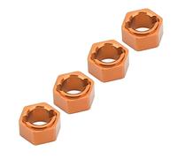 HEEPDD Adattatore esagonale ruota 7 mm, mozzi esagonali professionali resistenti alla corrosione in lega di alluminio per auto RC 1/24 (oro)