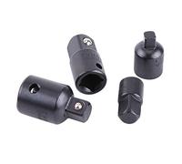 HEEPDD Adattatori per Bussole da 4 Pezzi, Set di Adattatori per Chiavi a Bussola in Acciaio Cromato con Fermo a Sfera, per Driver e Chiavi a Bussola da 1/2 3/8 1/4 Pollici