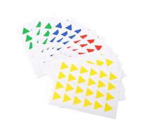 HEEPDD Adesivi Triangolari con Codice Colore 288 Confezioni di Etichette Autoadesive 0,63x0,55 Pollici Rosso Giallo Blu Verde per Marcatura di Mappe Note di Studio Organizzazione Pianificatore,