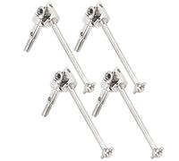 HEEPDD Albero Motore CVD in Acciaio da 4 Pezzi, Accessori RC Facili da Installare, Prestazioni di Sterzo Migliorate per Auto RC HSP 94123 94108 94102 1/10 (SILVER)