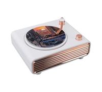 HEEPDD Altoparlante Bluetooth retrò, Supporti TV e Staffe da Parete Dal Design con Surround a 360° e Disco di Registrazione Girevole, Altoparlante Wireless Portatile Ricaricabile Tramite USB per