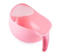 HEEPDD Altri Utensili e Accessori da Colino Cestello Scolapasta con Manico per Calore Plastica Frutta Verdura Rondella Scolapiatti Strumenti Filtro per il Lavaggio del Riso Nan (Rosa grande)
